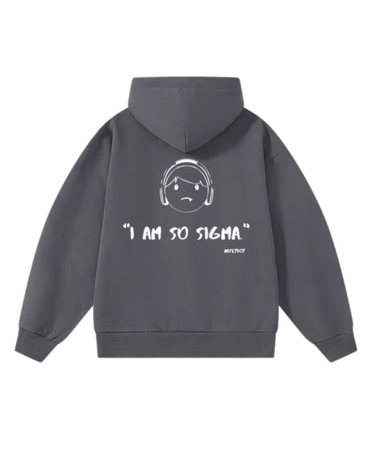 NateyBoy Slogan Cotton Zip Hoodie